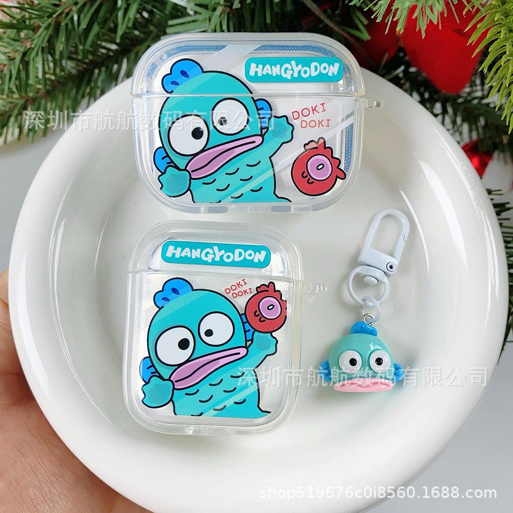 Ugly Fish Hits Glass Fisherman Hanton Japan and Korea Cartoon for AirPods 1 Protective Shell New Airpodspro1