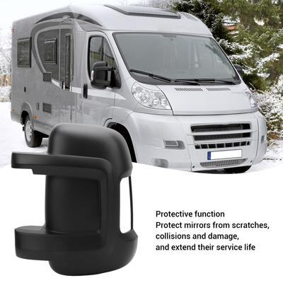 Rearview Mirror Cover  Protective High Strength Side Mirror Cover Trim for Ducato 250 2006 and After Black Wing Mirror