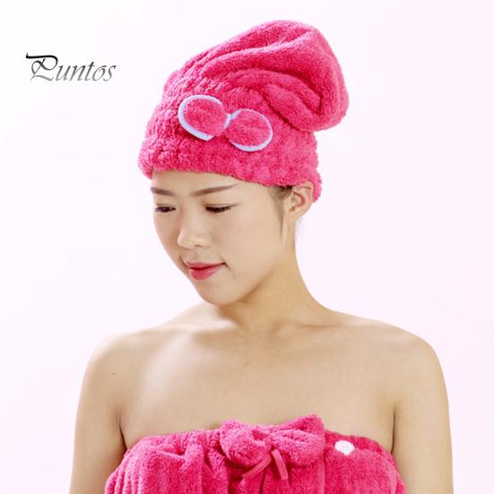 Touca de secagem de cabelo com elástico superabsorvente, secagem rápida, espessamento, menos frizz, decoração de laço, touca de secagem de cabelo, envoltório de cabeça de secagem, uso doméstico em viagens, banho