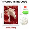 Set Pittura Perle Fai-da-te Modello Cavallo Bianco Decorazione Casa Diamanti Adesivi Fatti a Mano Tela Creativa Pittura Perle Artigianato Regalo Perfetto