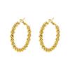 Fashion exaggerated metal woven Large Circle Earrings Simple ladies Earrings suitable for European and American women