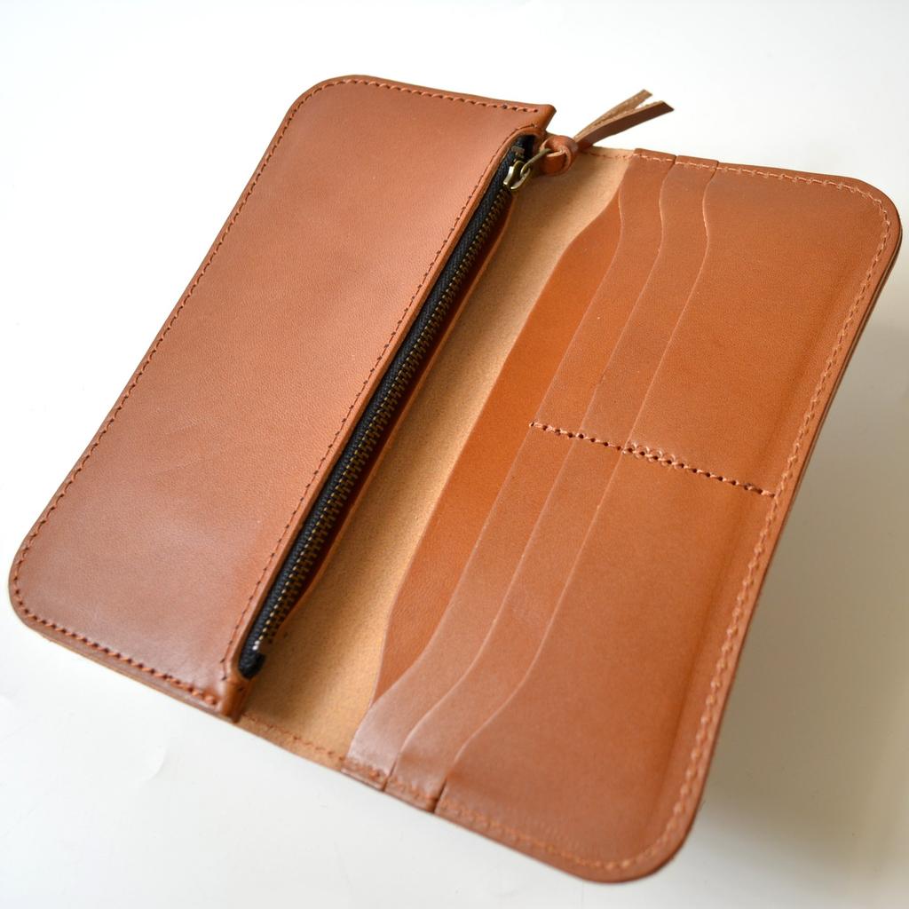 CODEL atelierCODEL Men's Long Wallet, Tochigi Leather, Genuine Leather, Made In Japan (Hand-Dyed Brown)