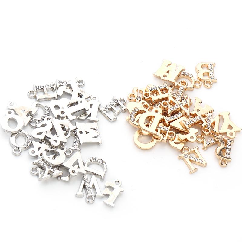26pcs A-Z Letter Alloy Pendant Color Alphabet Enamel Dripping Oil Charms Bead for DIY Neckalce Bracelet Jewelry Making Accessory