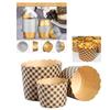 Disposable Baking Cups with Lids Aluminum Foil Cupcake Liners Colorful Polka Dot Paper Muffin Holders Round Cupcake Molds