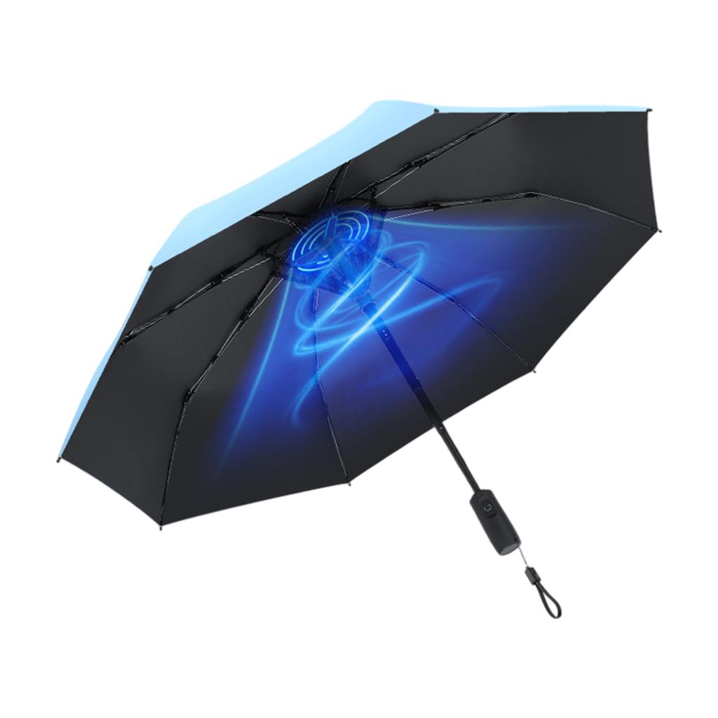 Strong Anti-ultraviolet Parasol with Electric Fan and Rainproof Function Dual-speed Wind Adjustment Outdoor Parasol