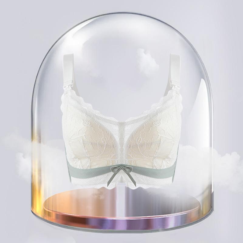 Large breasts breastfeeding underwear women's anti-sagging gathering postpartum breastfeeding special summer thin and small large size bra