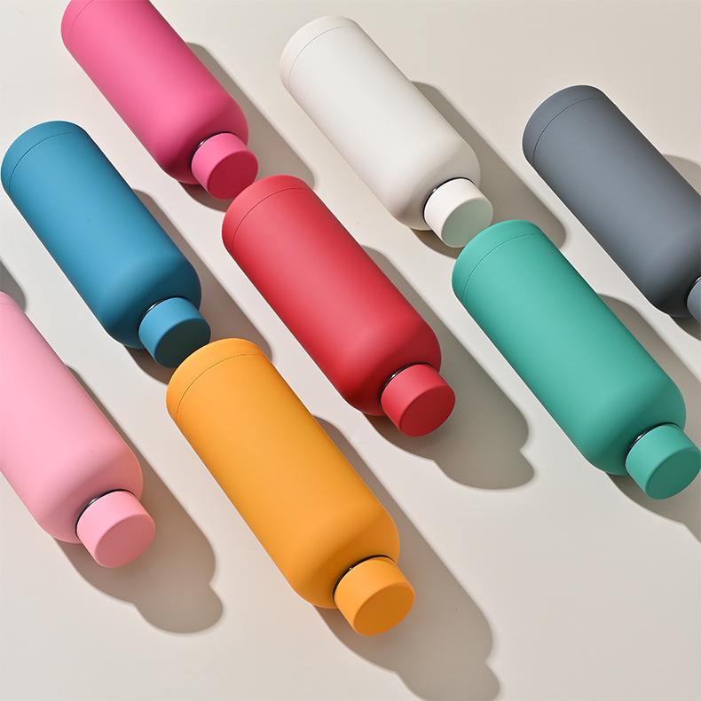 American Stainless Steel Sports Water Bottle - Insulated, Small Mouth, Outdoor & Car Use.