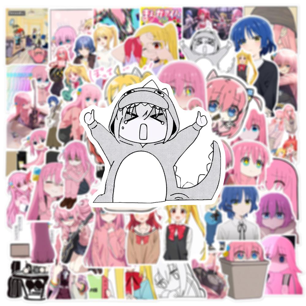 10/30/50pcs Anime BOCCHI THE ROCK! Stickers Kawaii Gotoh Hitori Decal DIY Phone Cases Notebook Suitcase Cute Cartoon Sticker