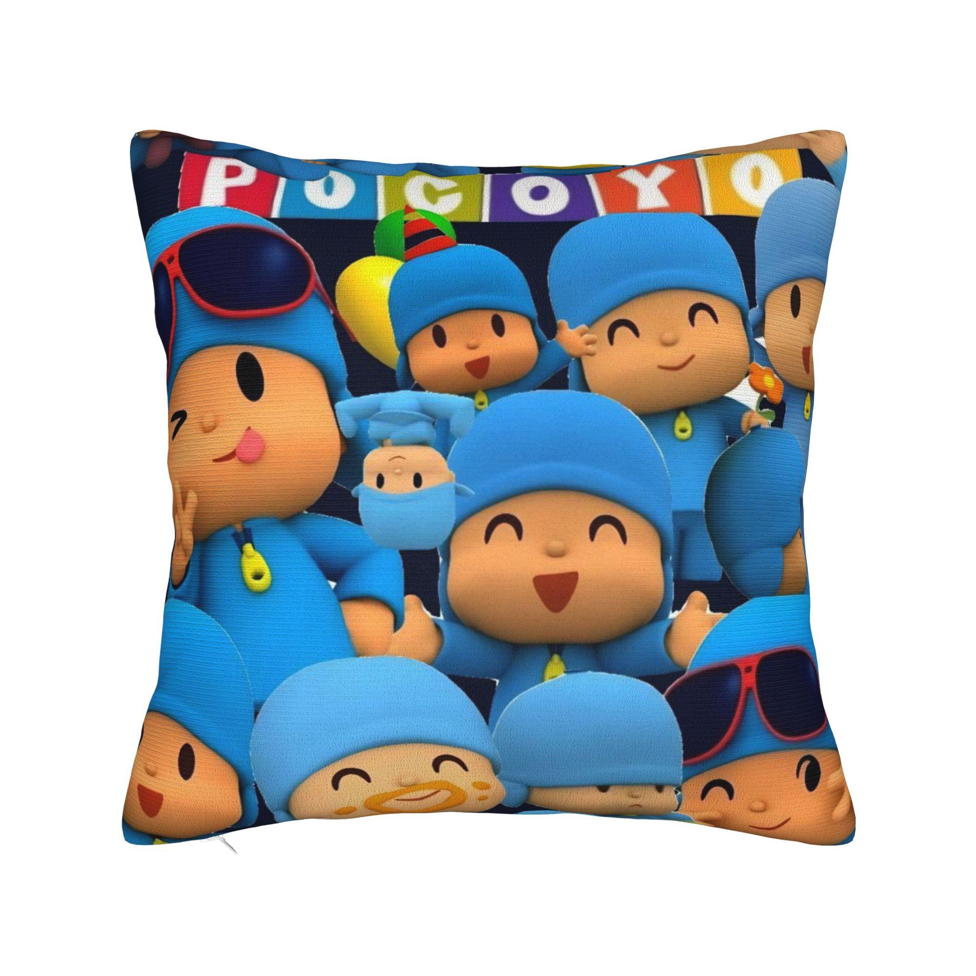 

Pocoyoes Cartoon Comdy Pillow Cover Stuff Printed Cushion Cover Decor Pillow Case Cover Bed Multiple Sizes 12x12Inch