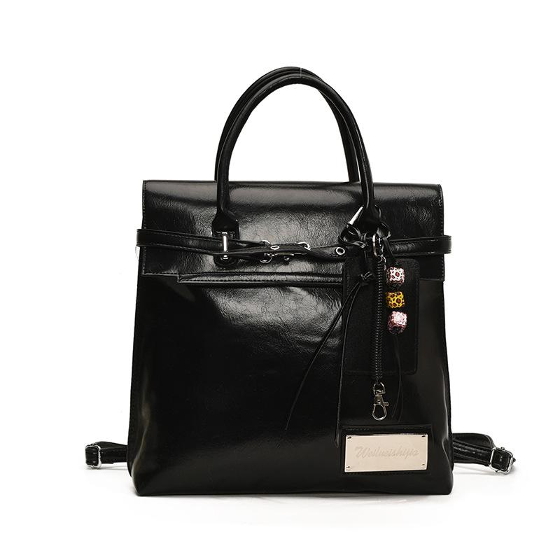 Backpack women's backpack 2025 new trendy travel niche bag high-end leather leisure travel schoolbag