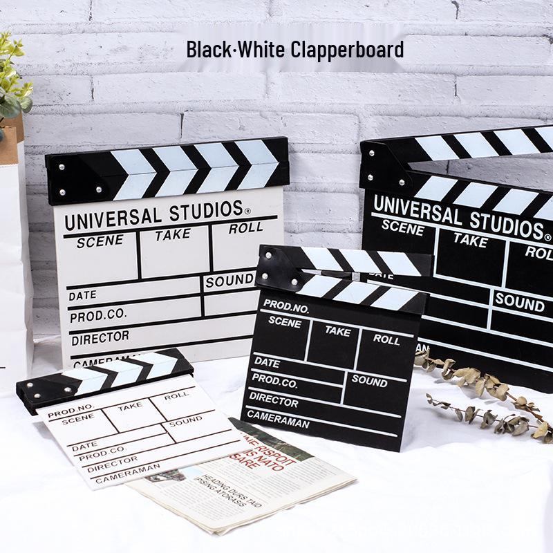 Wooden Director's Clapperboard: Creative Decorative Prop for Photos and Films