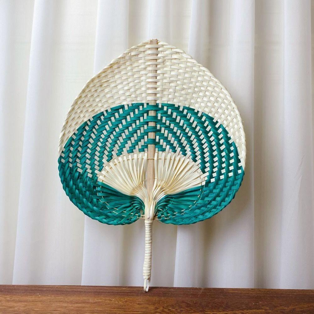Lightweight Rattan Fan Handmade Straw Fan Artistic Bamboo Woven Fan  Home Decoration