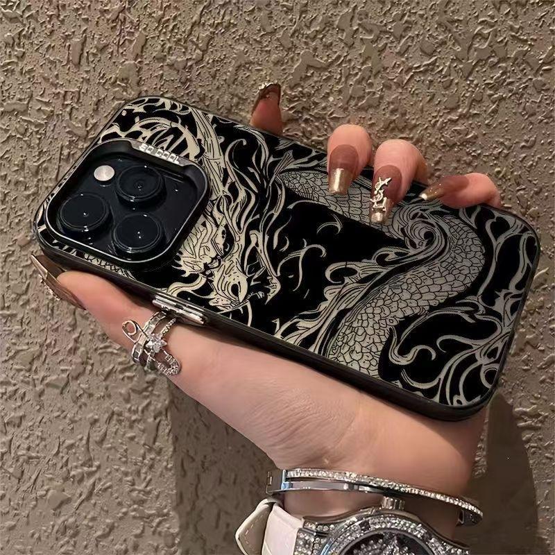 Ancient Dragon iPhone16 mobile phone case 16plus ultra-thin 15Plus matte retro 13 niche protective case 1