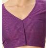 Women Cotton Half Sleeve Madras Checks Saree Blouse with Stretchable Sides