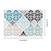Scroll Damask Pattern Teals Browns White Anti-slip Doormat Floor Mat  Carpet Rug for Kitchen Entrance Home Balcony Footpad Mats