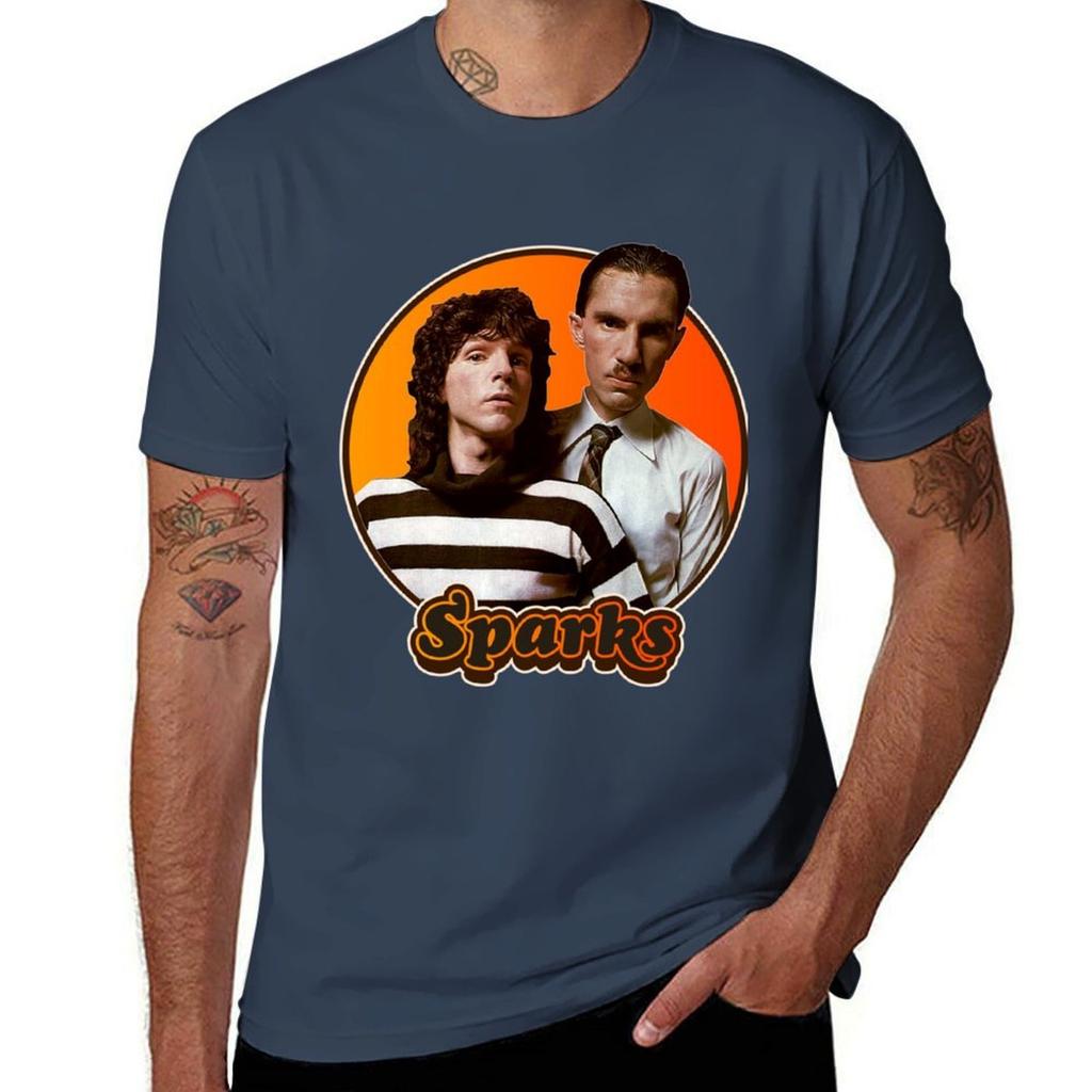 Retro Sparks Band Tribute T-Shirt Sommer Lässig Locker T-Shirt