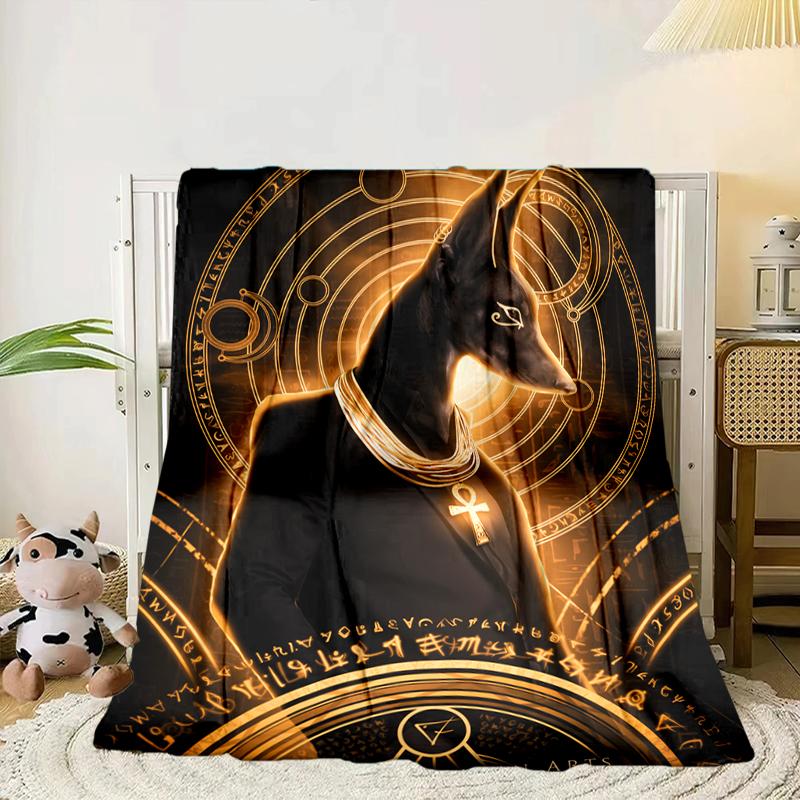 Egyptian Cat Mythology Blanket Flannel Blanket Throw Blanket Sofa Cover Blanket Soft Premium Blanket Picnic Blanket Tv Blanket Gifts