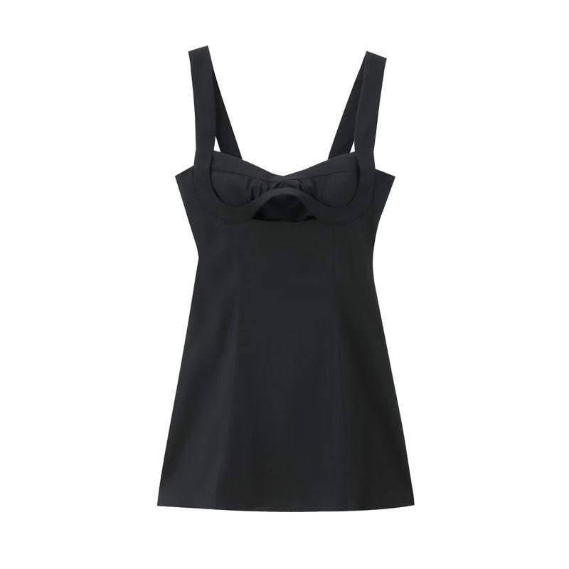 

Kaslead New Arrival Women s Clothing Fashion Style Fashion Linen Blended Black Elegant Dress 8651396 Black L