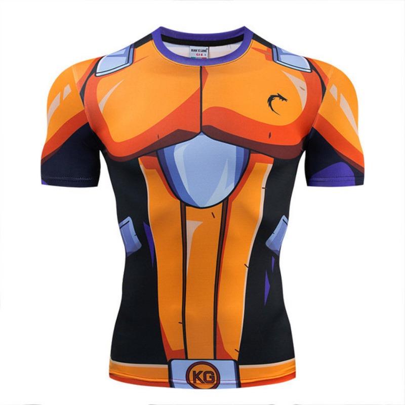 Men's 3D Printed Cartoon Tshirt Anime Dragon Ball Z Tshirt Summer Harajuku Men Goku Clothes Super Saiya Short Sleeve T-shirt