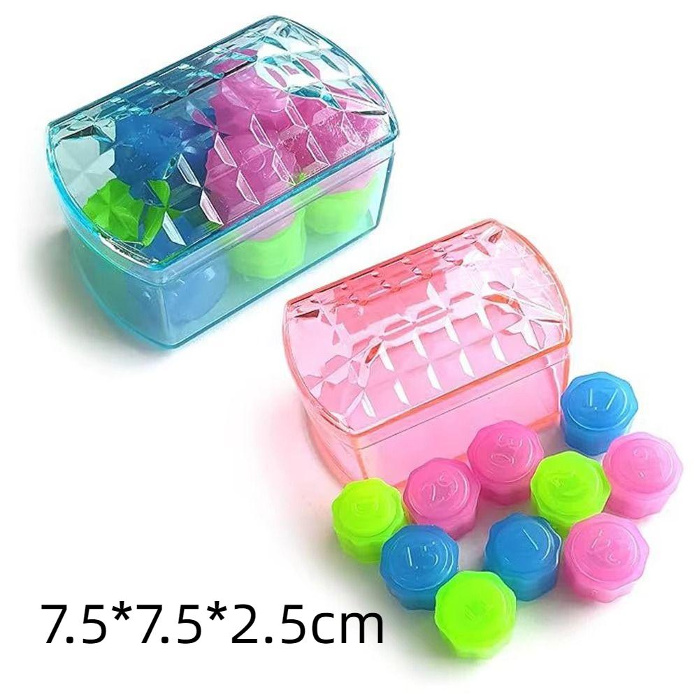 12pcs/set Double-Colors Traditional Play Game 6 Sided Playing Stones Toy  Play Home