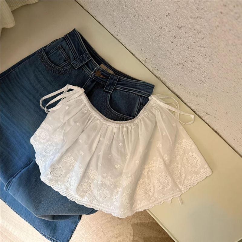 Spring Korean Style Chic Lace-Up Layered Skirt - Sweet, Versatile, and Stylish