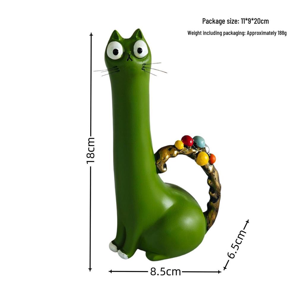 Cross-Border Creative Cat Flower Vase: Fun Eccentric Resin Ornament for Living Room Desktop.