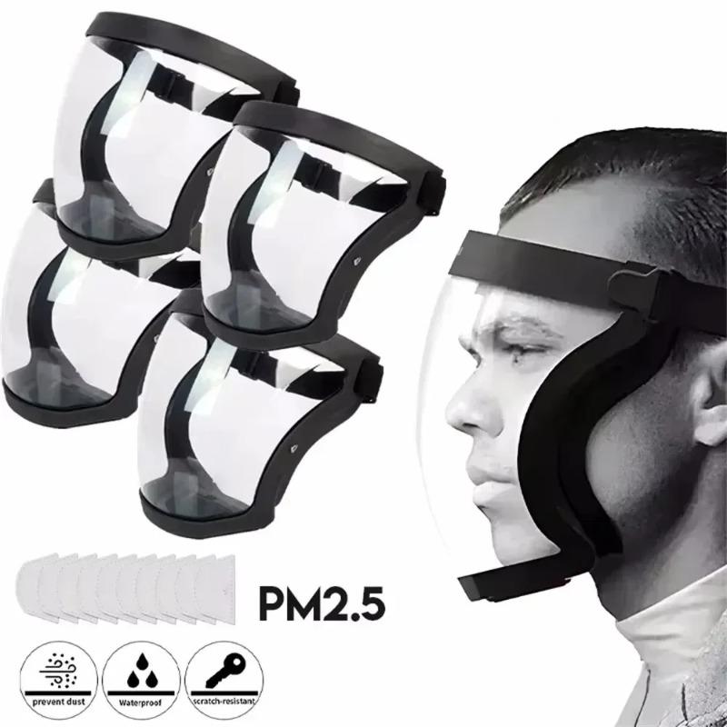Work Protection Mask Transparent Facial Protector Face FaceMask Protective Outdoor Heating Home Kitchen Tools Full Face Mask