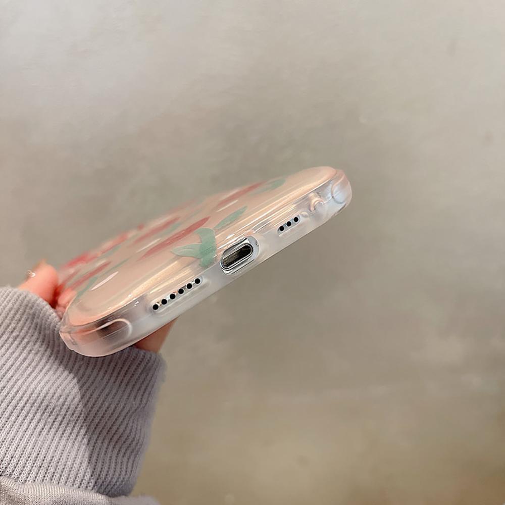 Lovely Flower Cute Floral Shockproof Bumper Phone Case For Iphone 14 Pro Max 13 11 12 14 Plus Transparent Clear Soft Back Cover