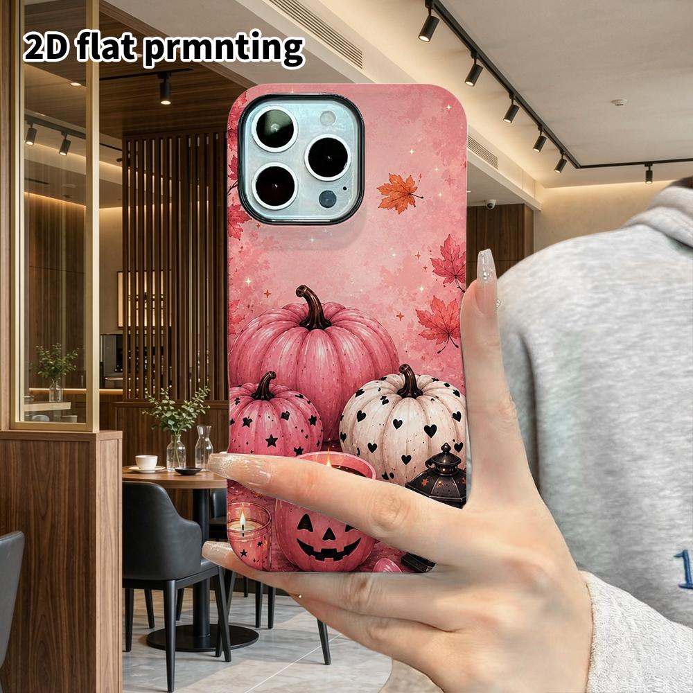 Phone Case: 2D Flat Design Suitable for iPhone 18 17 16 15 14 13 Pro Film Protective Case, Couple Style, Autumn Vibes, Christmas and Halloween Gifts