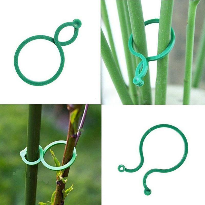 100pcs Horticultural Plastic Fixing Buckle Tool, Vine Hook Climbing Vine Buckle, Convenient Stem Binding Bracket Accessories