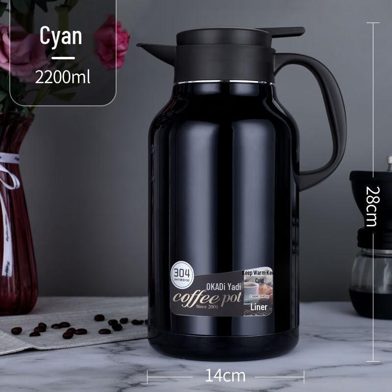 DKADI 2.2L Large Capacity 304 Stainless Steel Insulated Kettle