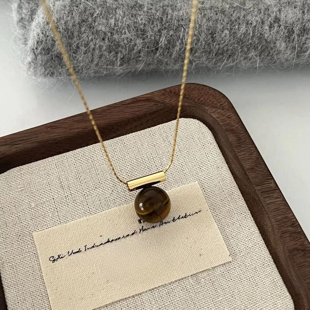 Irregular Simple Metal Necklace Stainless Steel Heart Collarbone Chain Party