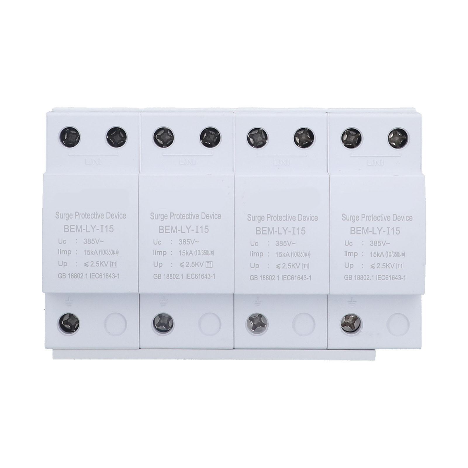 

BERM Surge Protective Device House Arrester Protector 4P 15KA SPD 1 Level BEMLYI15 220V/385V