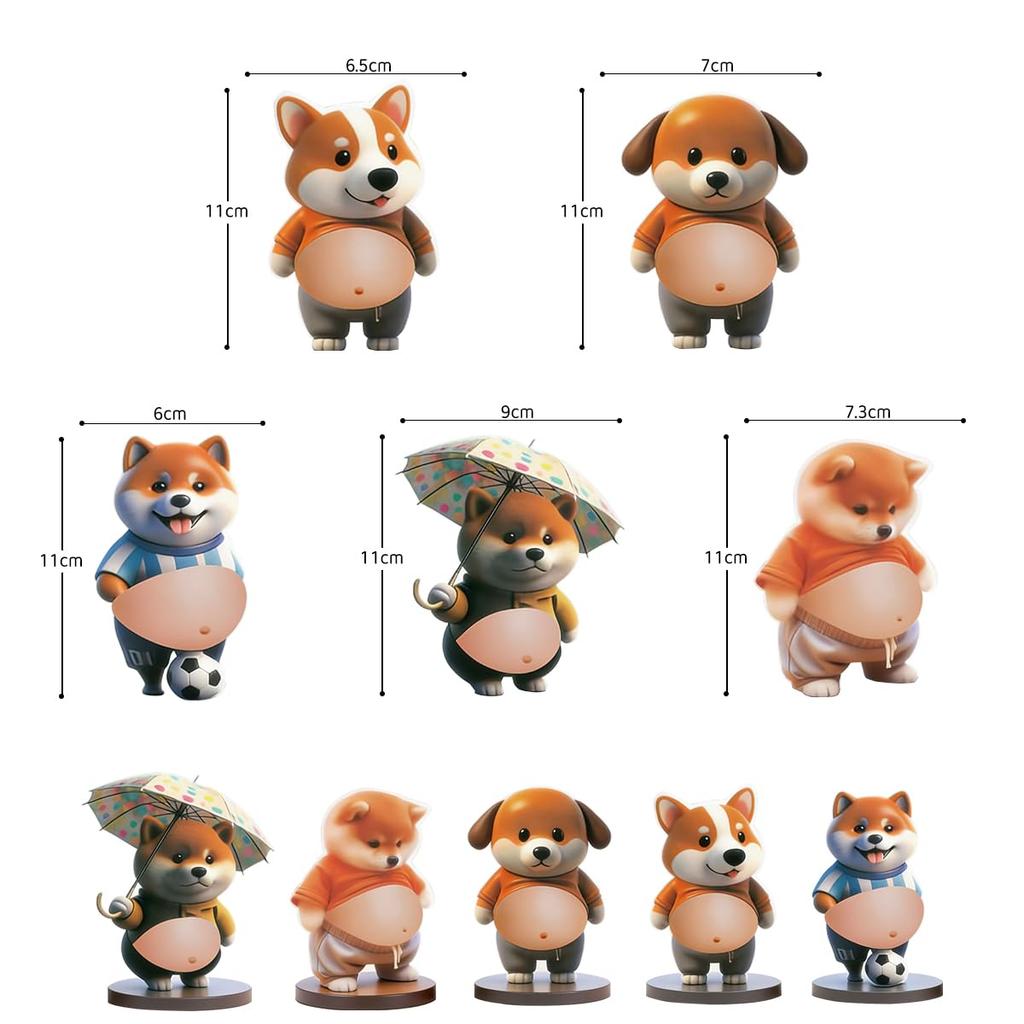 3D Dog Belly Soft Squishy Belly Unique and Cute 3D Squishy Stickers for Sticker Book Cell Phone and Journal Stickers, Stickers, Fun, Decoration,