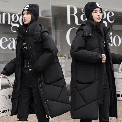 Thickened Down Padded Jacket Padded Jacket Women's Loose Winter Jacket Medium Long Over Knee Padded Jacket