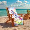 1Pc Rainbow Unicorn Garden Beach Towel, Quick Dry, Multi-Use for Beach Pool Gym Yoga Home Travel, Christmas, Halloween, Xmas Gift S929450