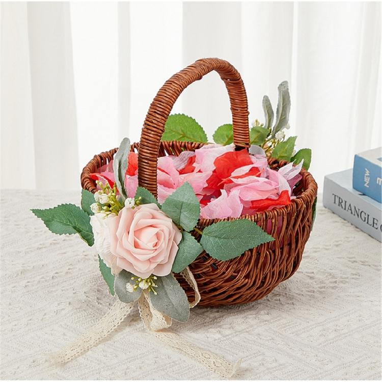 Handwoven Rattan Storage Basket Practical and Easy To Clean Basket for Organization Delicate Woven Container