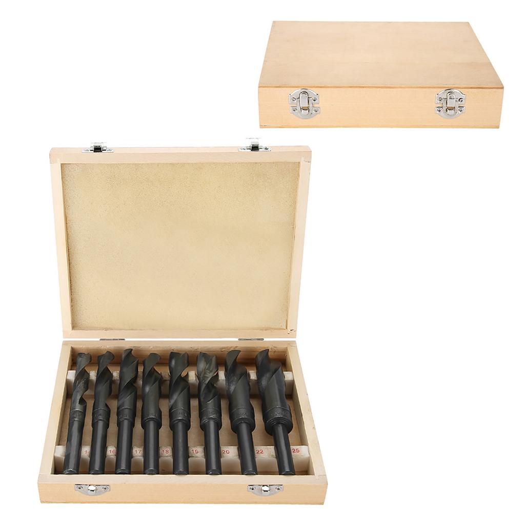 High Speed Carbon Steel Drill Bits, Packaged in Wooden Case, Suitable for Drilling Most Metals, Face Milling Machining with Drill Bit