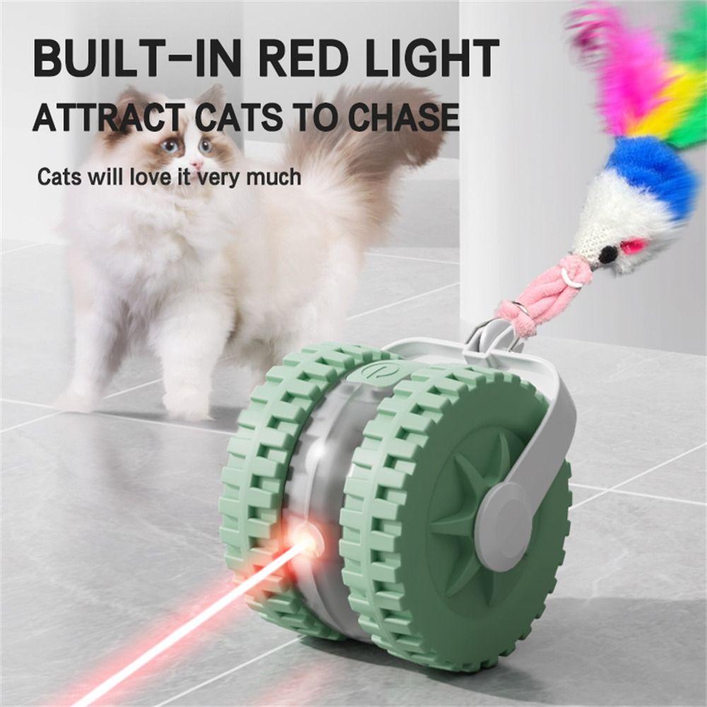 Electronic Infrared Laser Teaser Silent Rolling Interactive Cat Teaser Ball  for Kitten