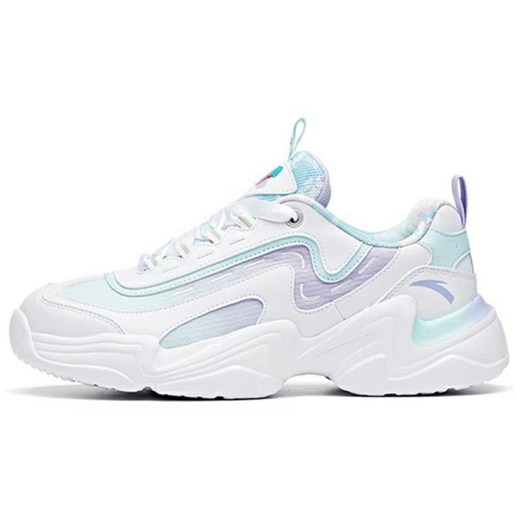 

New ANTA Life Collection Chunky Sneakers Women s Low top White/Glacier Blue/Light Purple 92938862-10 35.5