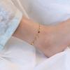 European Tassel Anklet: Titanium Steel, 18K Gold Leg Chain Foot Jewelry - S113