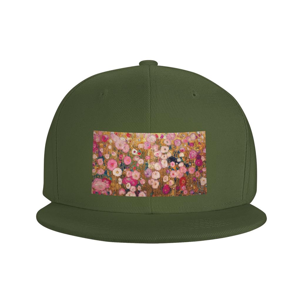 Gustav Klimt Pink Flower Garden Baseball Caps Snapback Fashion Baseball Hats Casual Casquette Outdoor for Unisexs And Womens