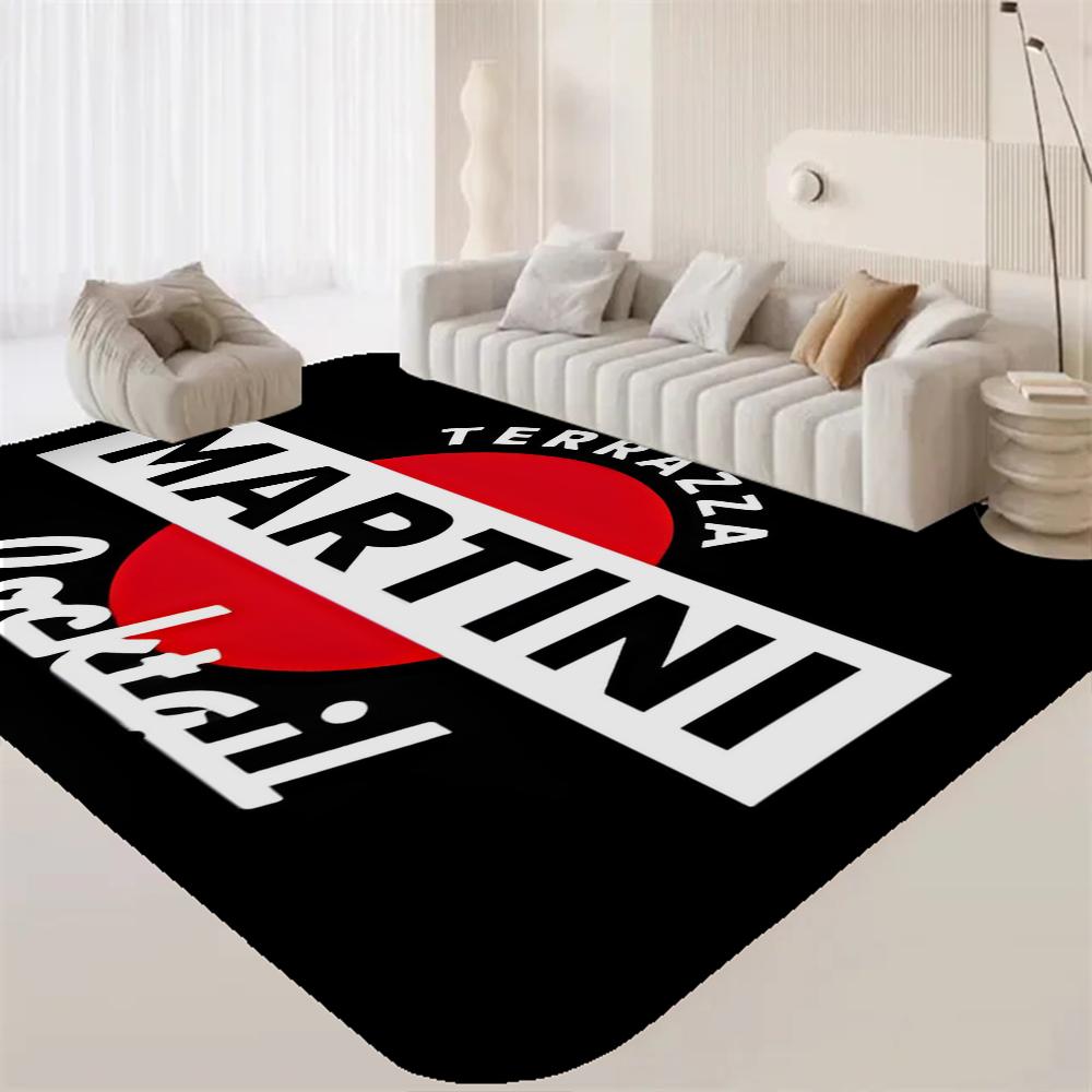 Tappetini da camera con logo M-Martini Racing Lavabili Antiscivolo Tappeto da area per soggiorno divano sedie Cucina Alfombra