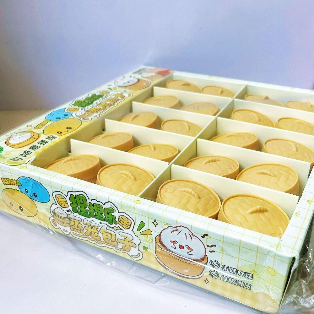 Soft Cute Squishy Crystal Bun Food Shape Fidget Sensory Toy Mini Dumplings Squishy Party Favors