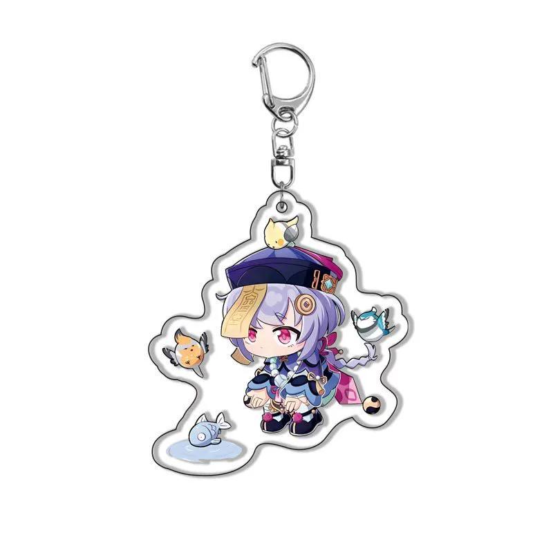 Genshin Acrylic Keychain Sweet Rain Walnut Monster Cartoon Pattern Anime Pendant