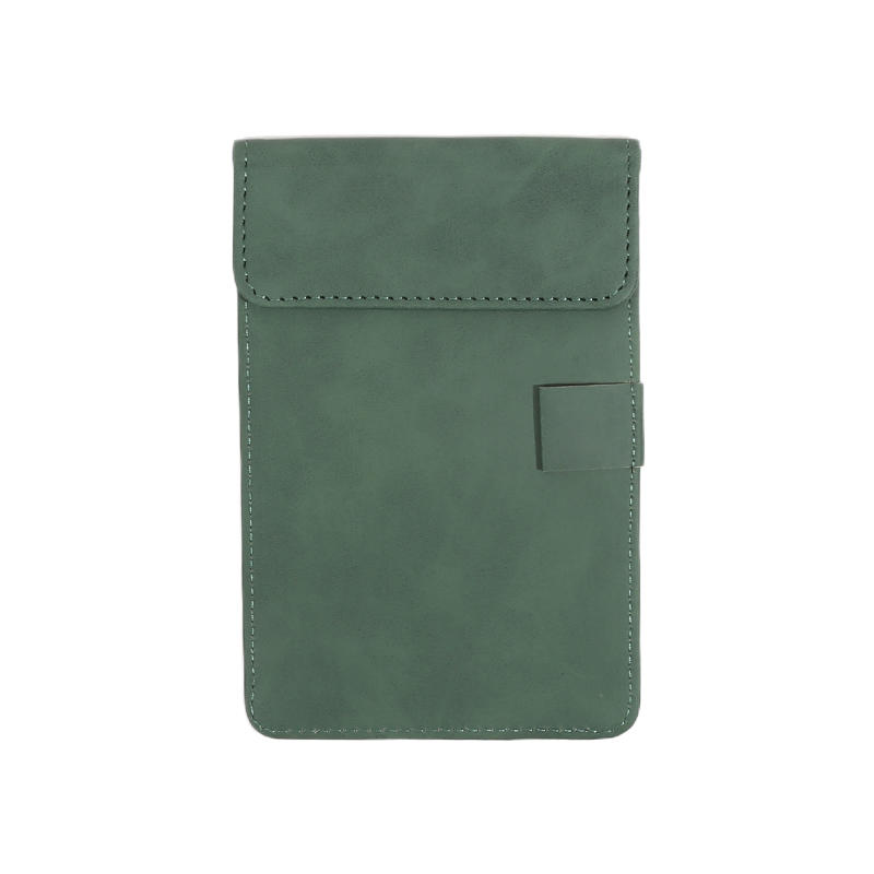 Restaurant Menu Clipboard A6 Writing Pad PU Leather Clipboard Mini Paper Tablet Conference Folder Colorful A6 Bill Clip
