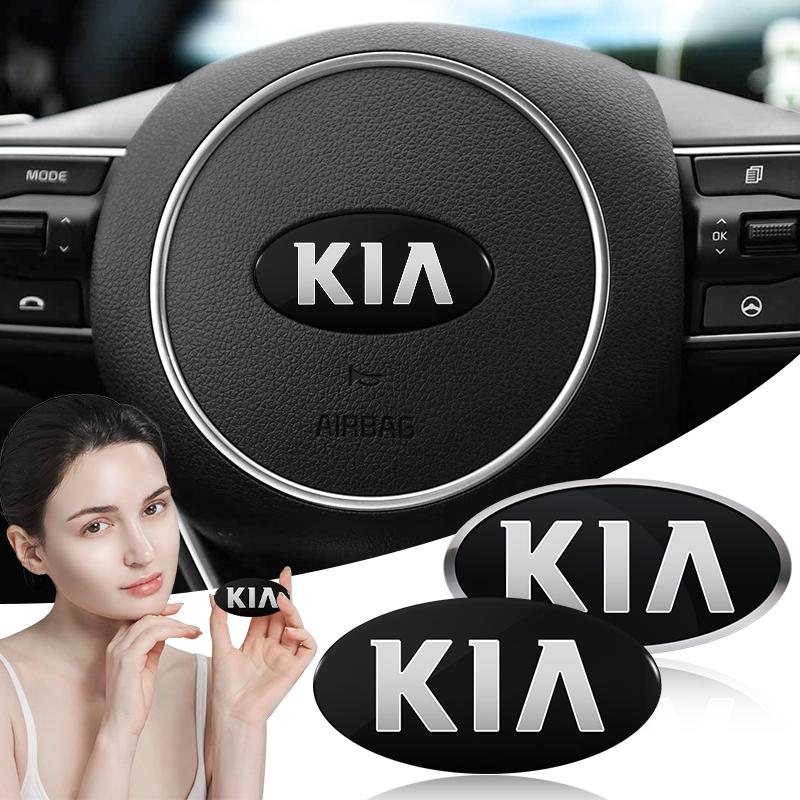AABIY1 Car Logo Badge Front Hood Emblem Rear Trunk Badge Sticker For KIA sportage ceed sorento cerato optima picanto rio soul k5 stonic