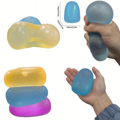 1/4pcs Rainbow Candy Squeeze Toys Squeeze Fun Slow Rebound Toy Stress Ball Shapable Maltose Stress Relieve Stress Hand Relax Toy