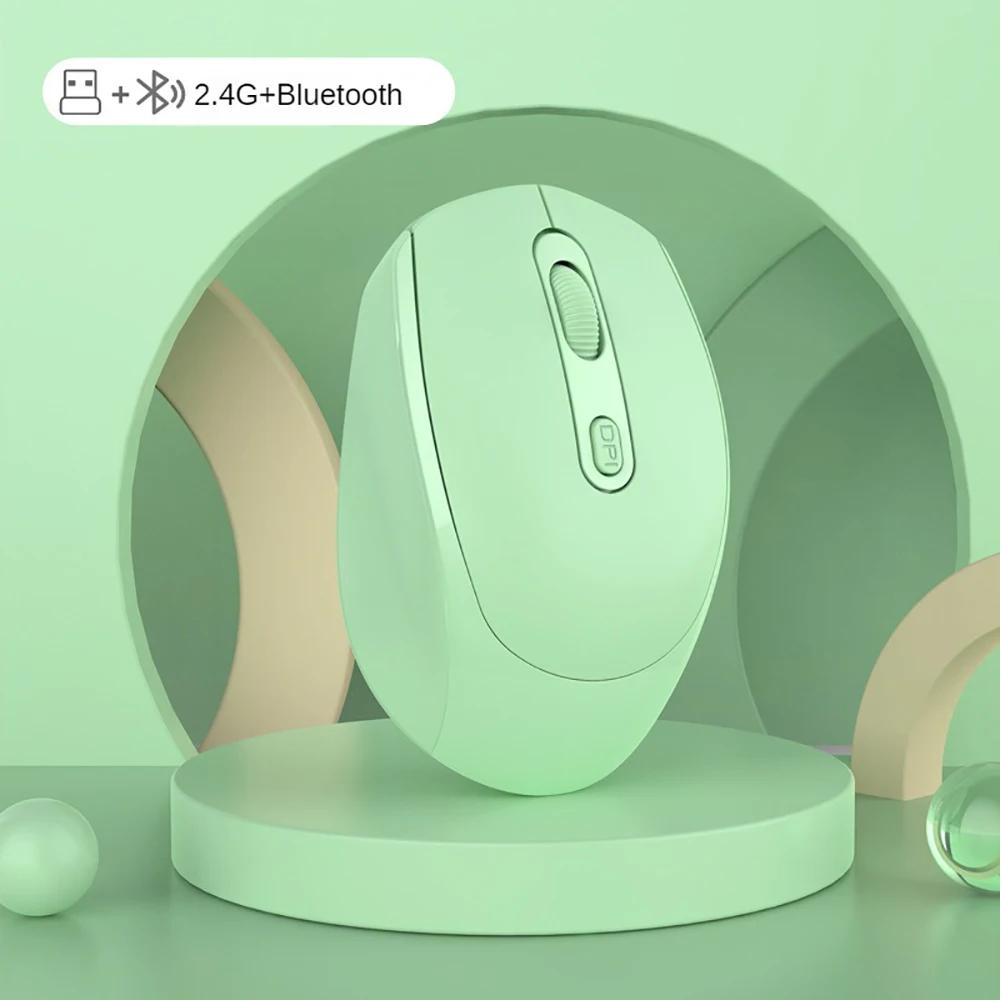 

Wireless Silent Mouse Suitable For Business Office Esports Games Bluetooth 5.2 2.4G Dual Mode Mice Ergonomics Rechargeable Mouse