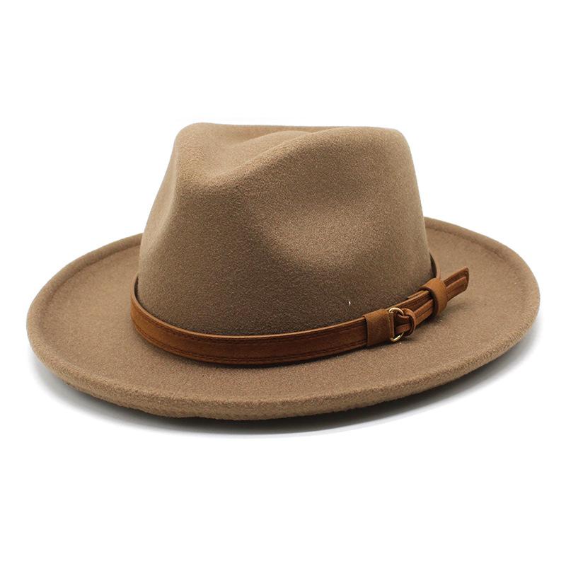 High Quality Wool Felt Fedoras Hats Adult Men Fashion Trilby Cap Autumn Winter Formal Jazz Dress Hat